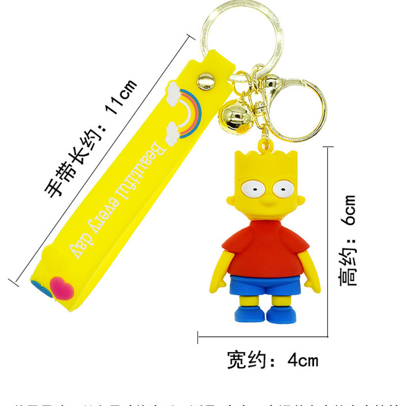 Simpsons Cartoon Anime Doll Pendant Keychain