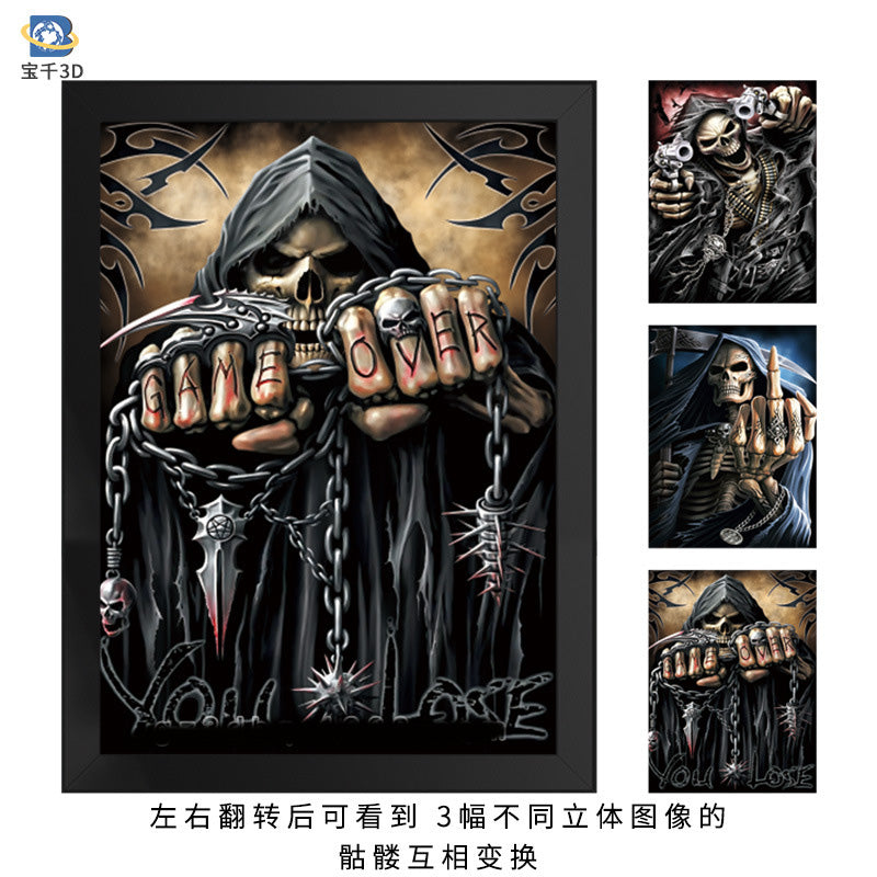 High-Definition 3D Skeleton Wall Poster