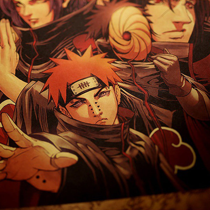 Naruto Akatsuki Group Characters Kraft Paper