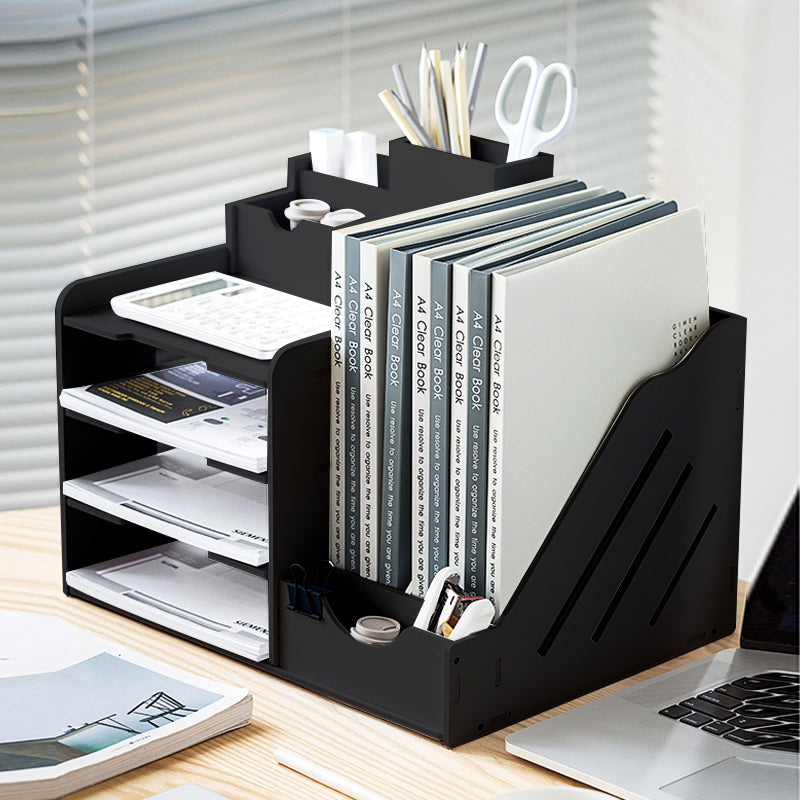 10 Compartment Desk Organizer Multi-layer Folder Storage Box