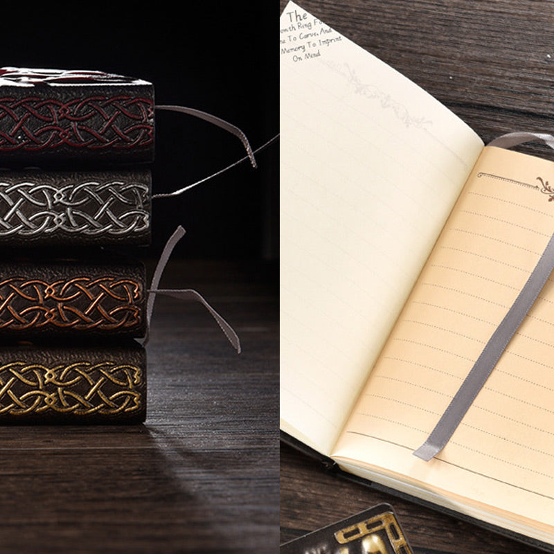 Red Indian 3D Embossed Faux Leather Cover Notebook