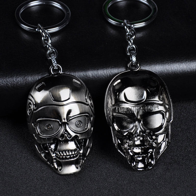 Terminator Head Metal Keychain