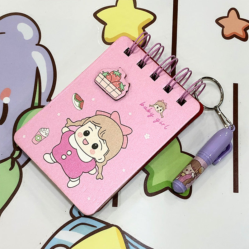 Dolls Character Cute Spiral Pocket Notebook