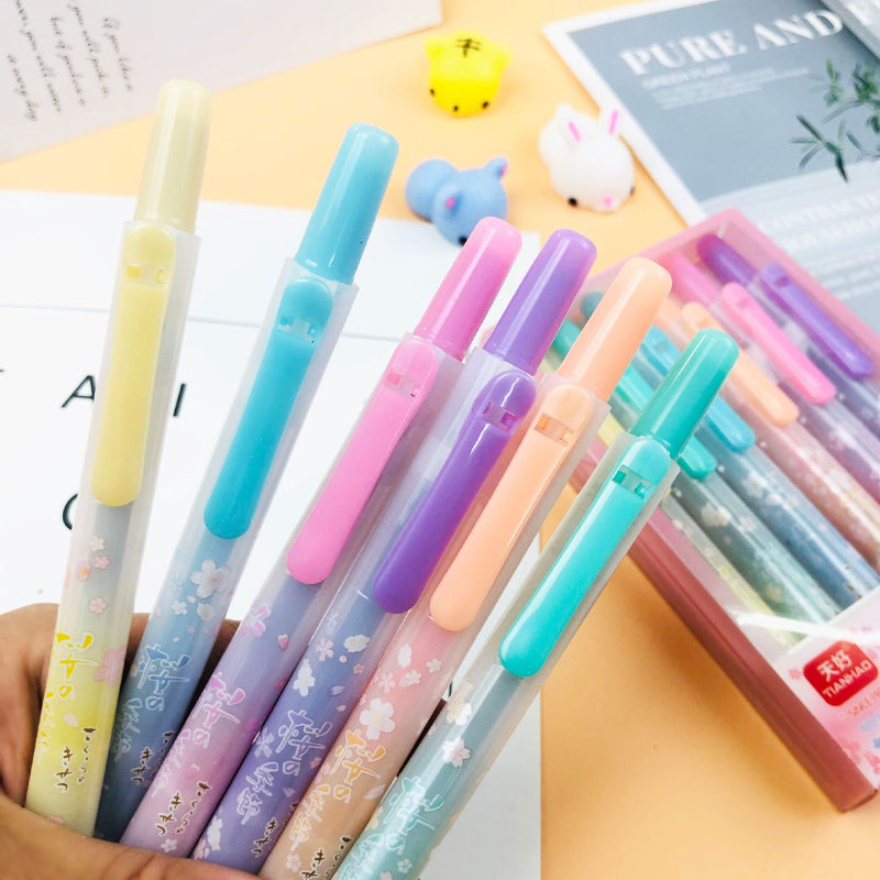 6 Colors Kawaii South Korea Fluorescent Highlighters