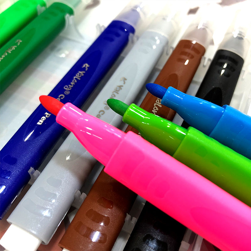 18 Color Fine Fiber Tip Water Color Marker