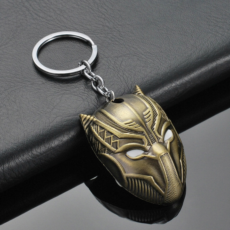Marvel Black Panther Head Metal Keychain