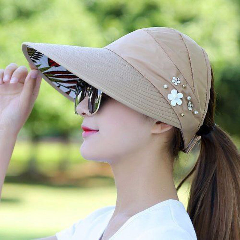 Wide Brim Sun Protective Beach Visor Hat