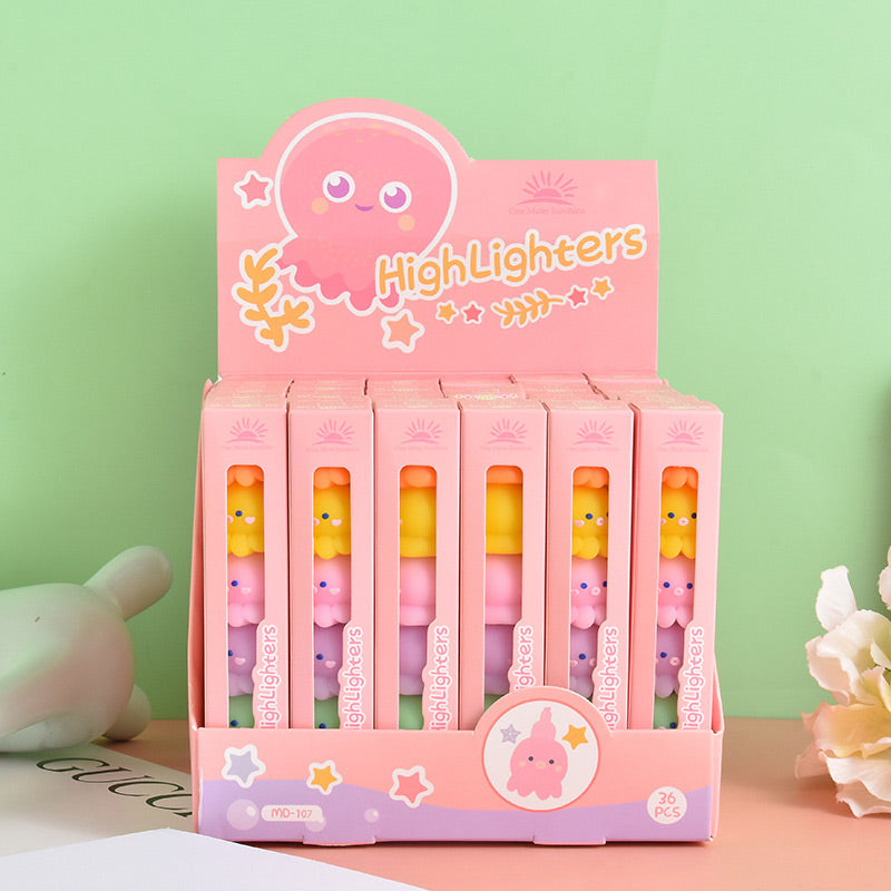 Colorful Octopus Shaped Stackable Highlighter