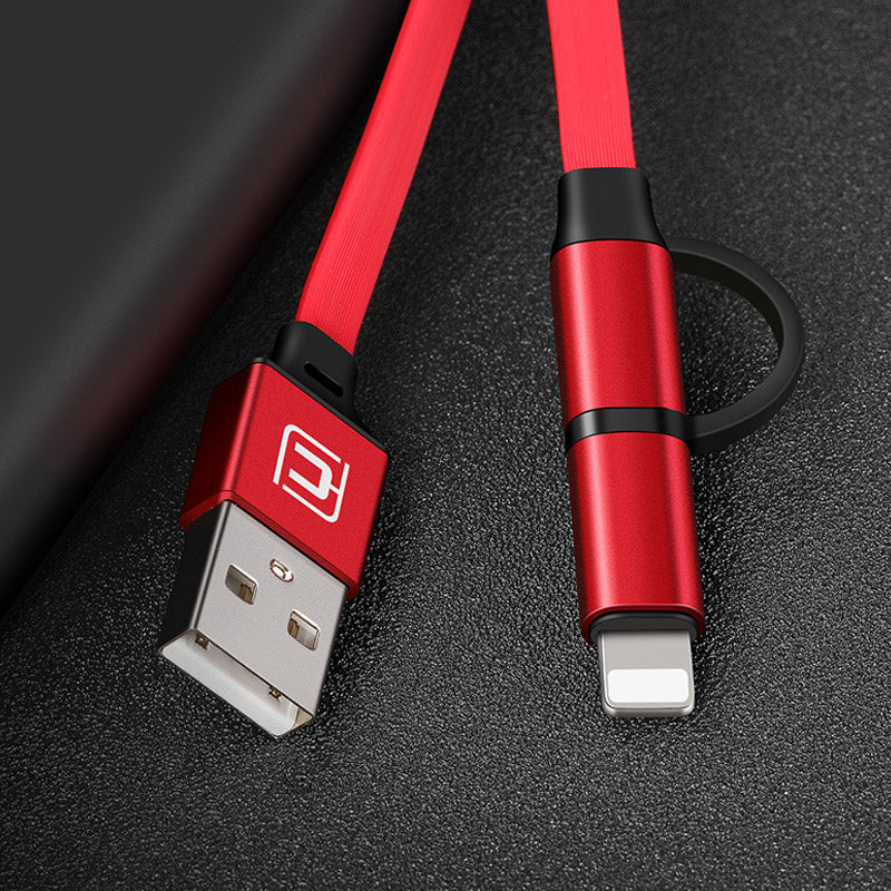 Stylish Cafele 2 in 1 Retractable USB Cable