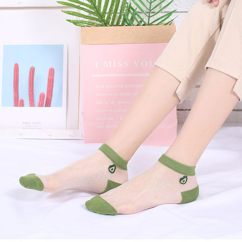 Set of 5 Transparent Short Ankle Socks