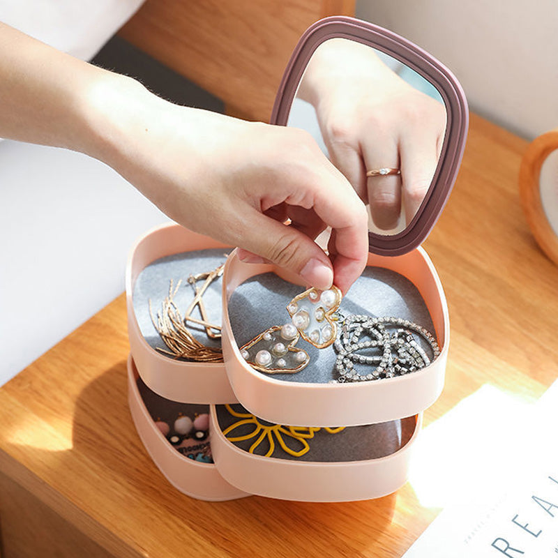 4-Layer Rotating Small Jewelry Organizer