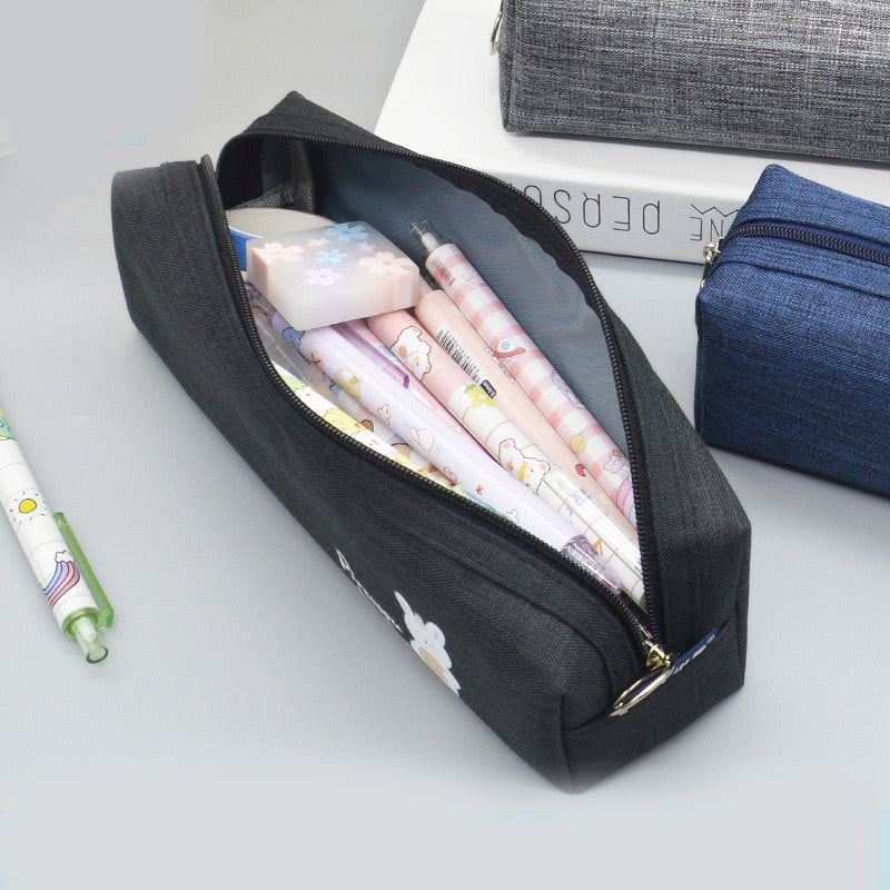 Square Shape Zipper Pencil Box