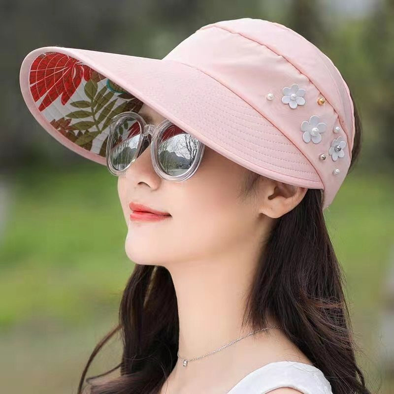 Wide Brim Sun Protective Beach Visor Hat