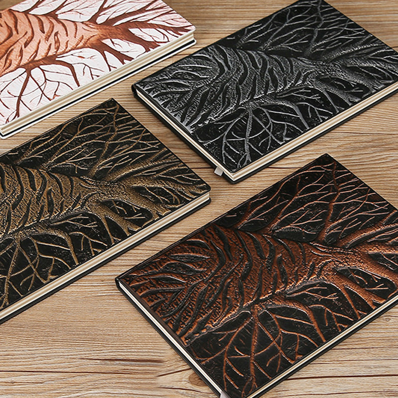 Old Tree 3D Embossed Faux Leather Cover Notebook