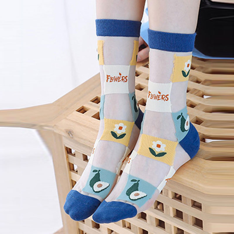 Set of 5 Lovely Invisible Transparent Socks For Women