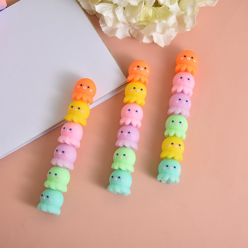 Colorful Octopus Shaped Stackable Highlighter