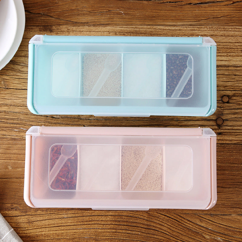 Plain Color Seasoning Jar Storage Box