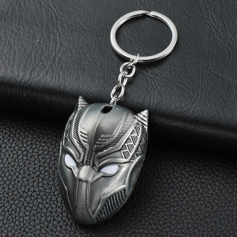 Marvel Black Panther Head Metal Keychain