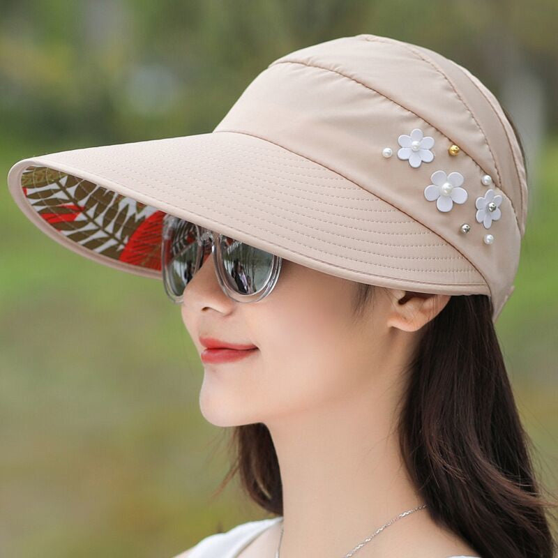 Wide Brim Sun Protective Beach Visor Hat