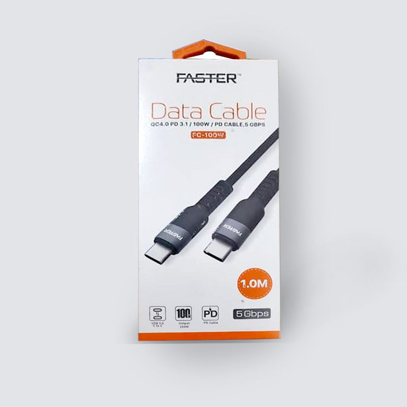 FASTER FC-100W Type-C To Type-C 5A PD Cable