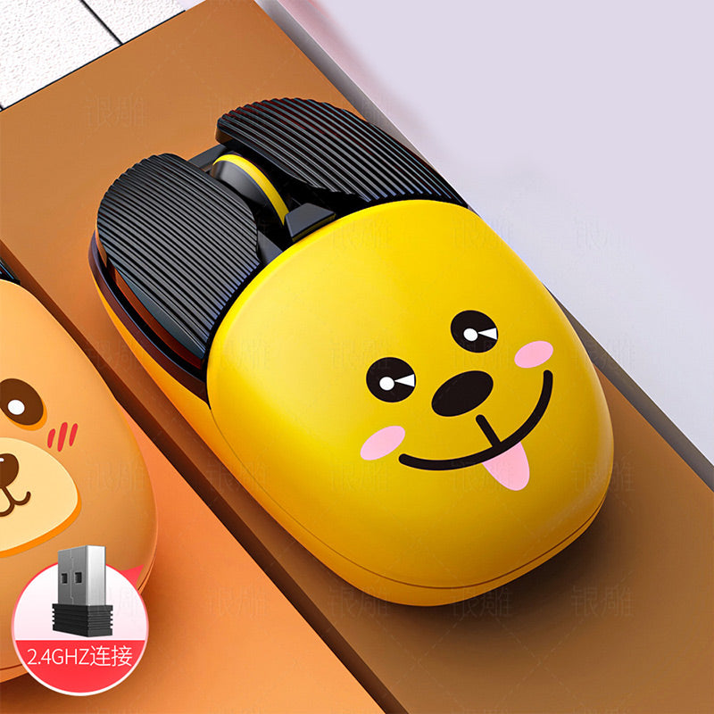 Mini Mute  A10 Cartoon Rechargeable Wireless Mouse