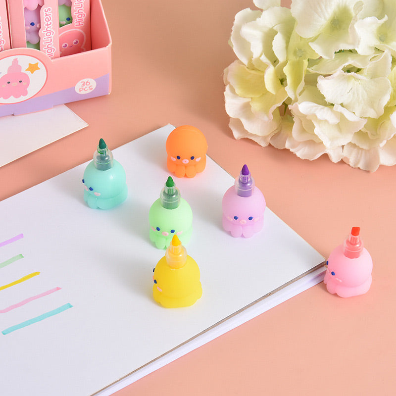 Colorful Octopus Shaped Stackable Highlighter