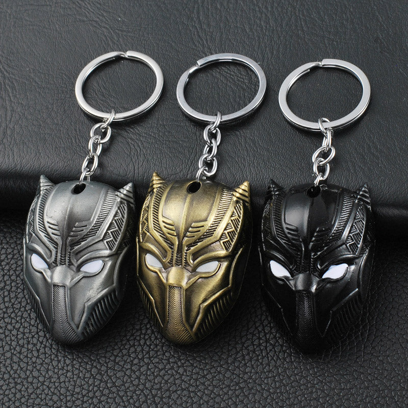 Marvel Black Panther Head Metal Keychain