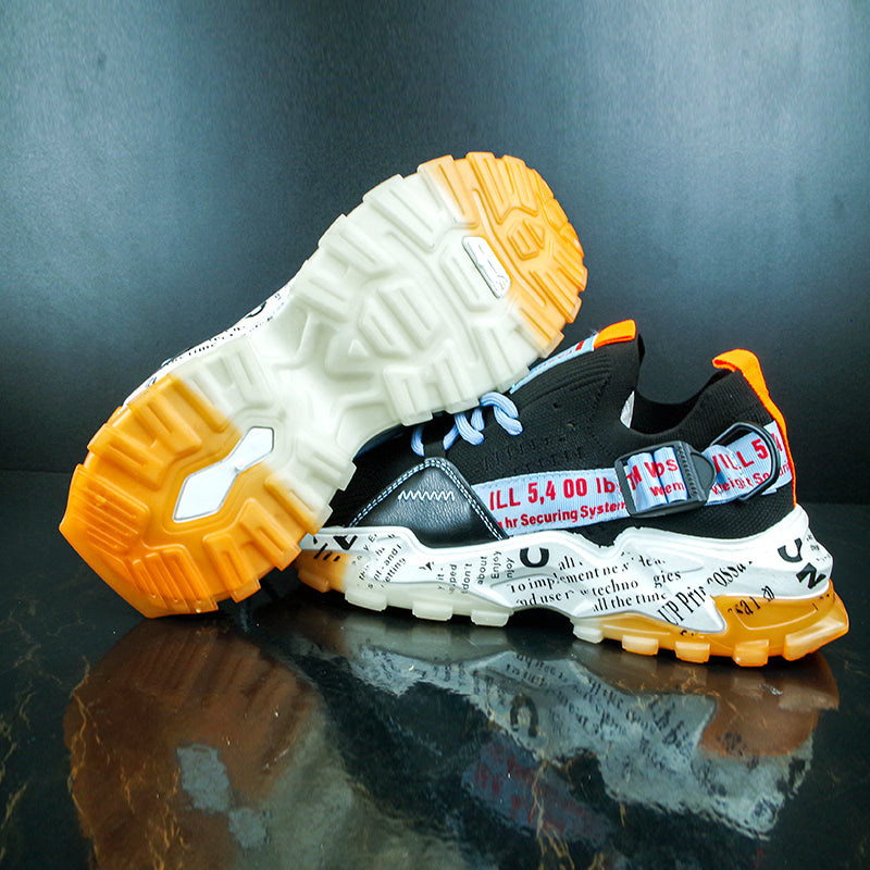 Text Sole Anti Slip Mesh Fashion Sneakers