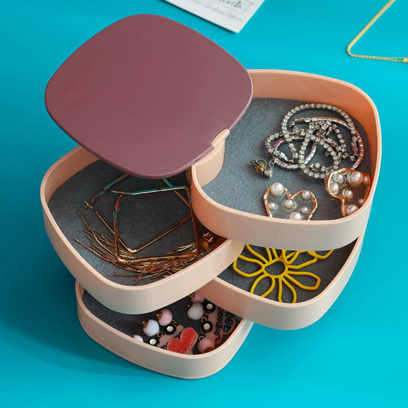 4-Layer Rotating Small Jewelry Organizer