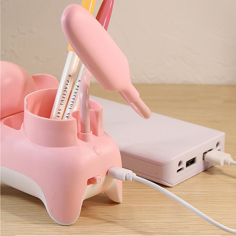 3 in 1 LED Cartoon Storage Pen Holder Desk Lamp