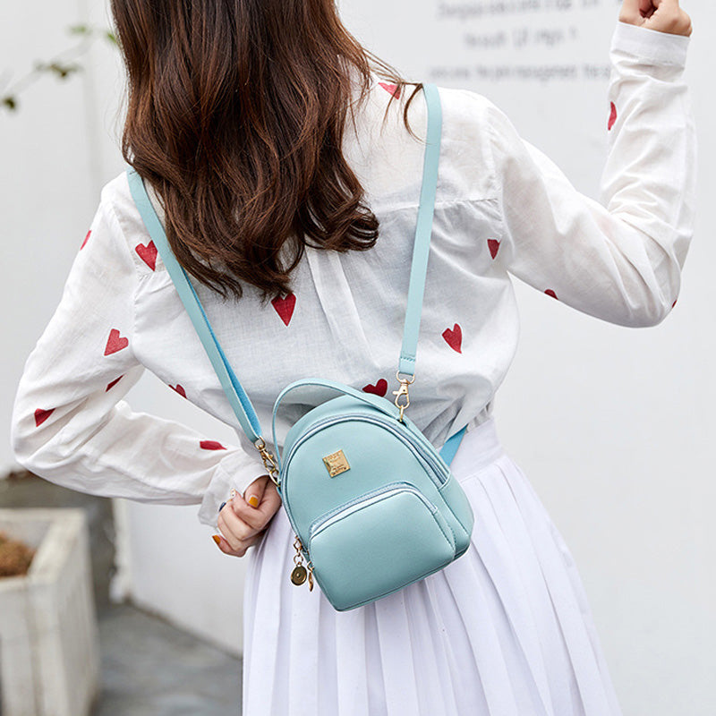 Korean Fashion Solid Color Small Backpack