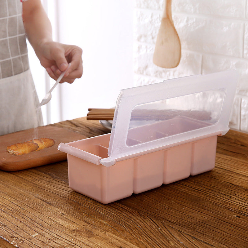 Plain Color Seasoning Jar Storage Box