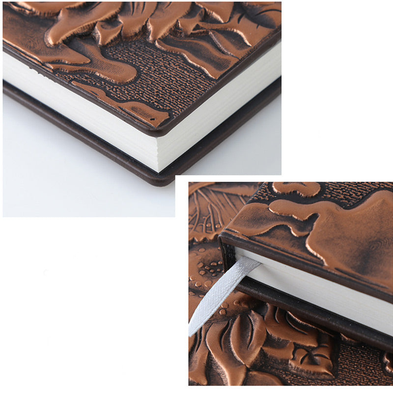 Sunflower 3D Embossed Faux Leather Cover Notebook