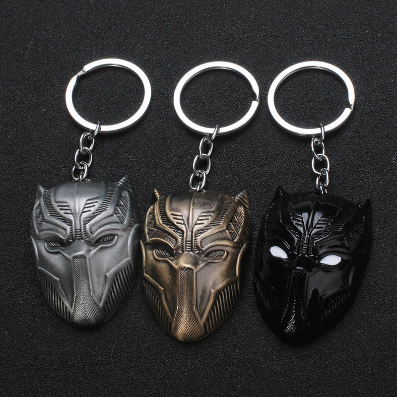 Marvel Black Panther Head Metal Keychain
