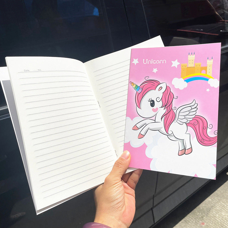 Set of 4 A5 Cartoon Animal Unicorn Slim Notebook