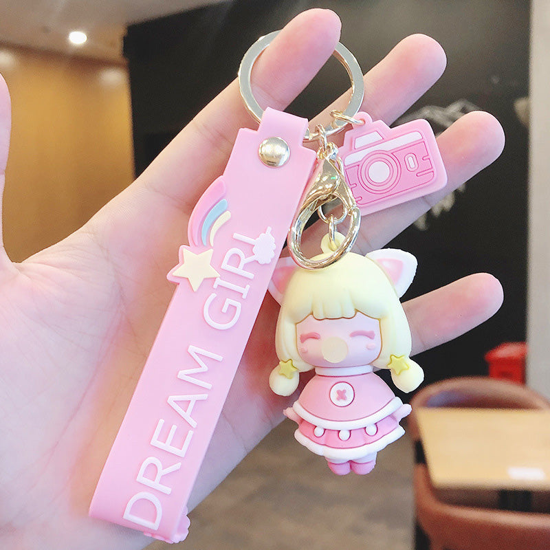 Dream Girl Bubble Blowing Princess Keychain
