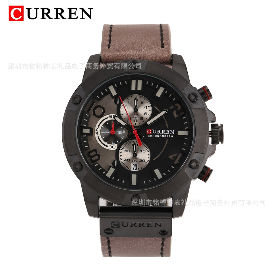 CURREN 8285 Leather Business Watch