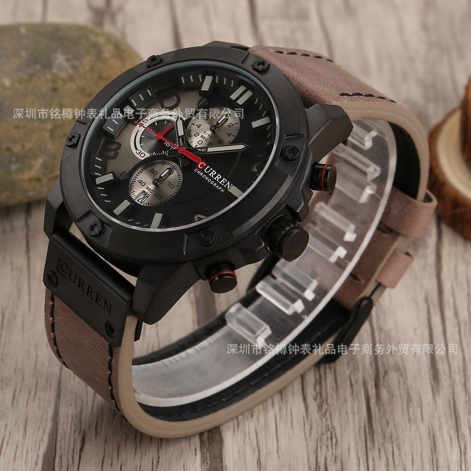 CURREN 8285 Leather Business Watch