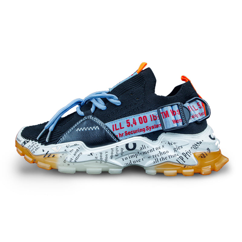 Text Sole Anti Slip Mesh Fashion Sneakers