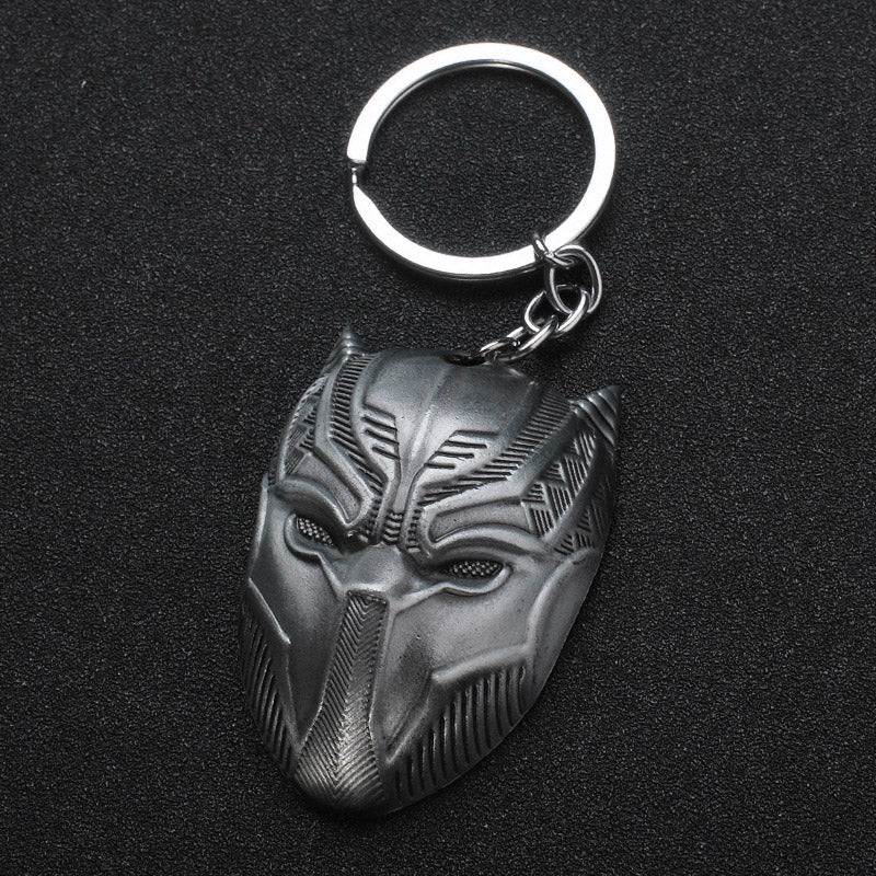 Marvel Black Panther Head Metal Keychain