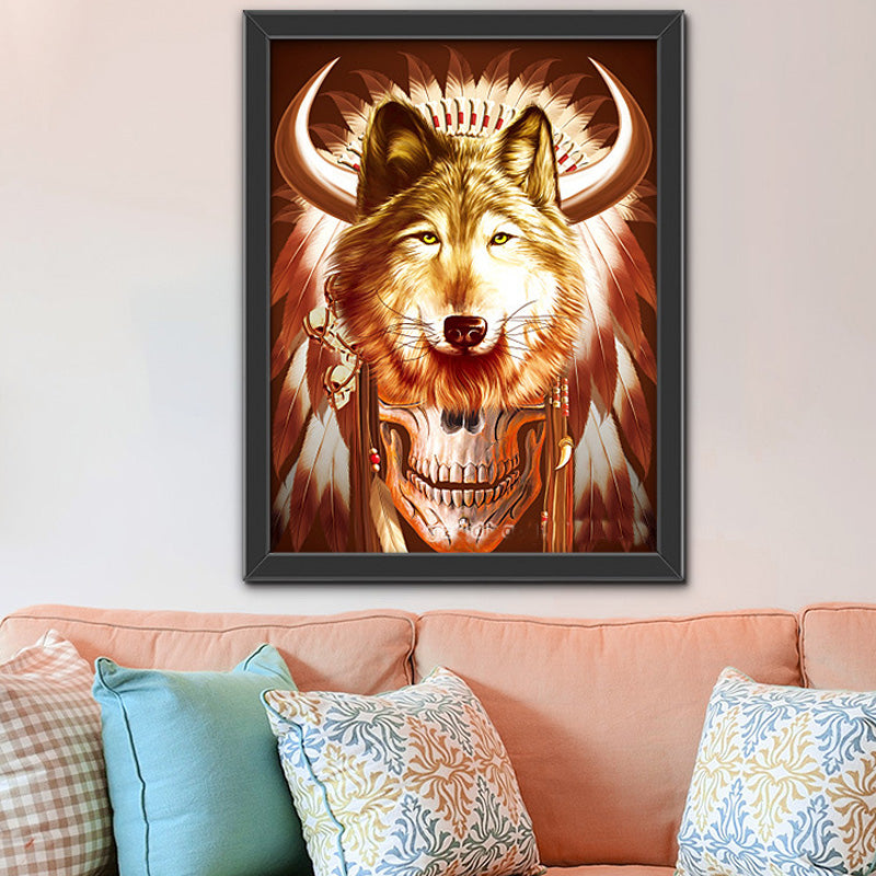 Three Dimensional Wolf Wall Decoration Painting