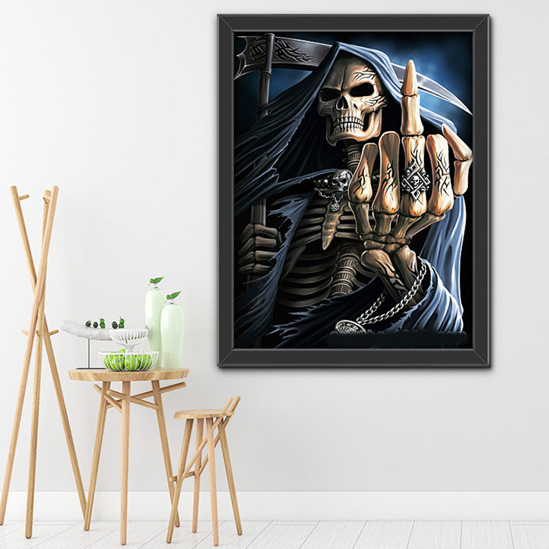 High-Definition 3D Skeleton Wall Poster