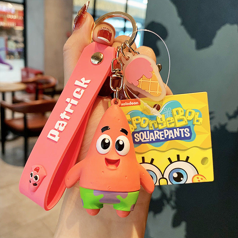 Cute Baby SpongeBob Cartoon Character Keychain