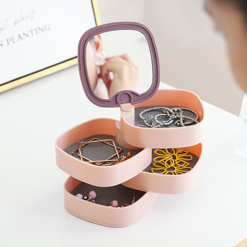 4-Layer Rotating Small Jewelry Organizer