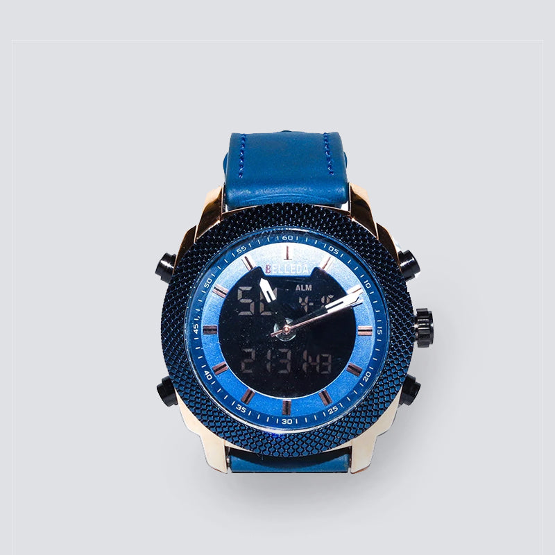 Stylish Dual Time Wrist Watch