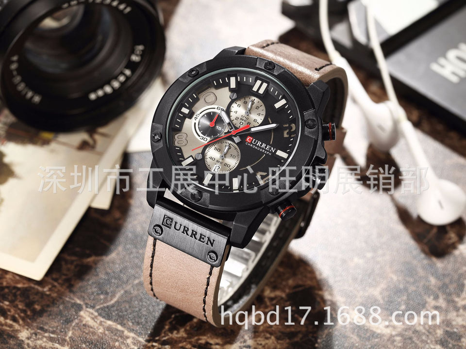 CURREN 8285 Leather Business Watch