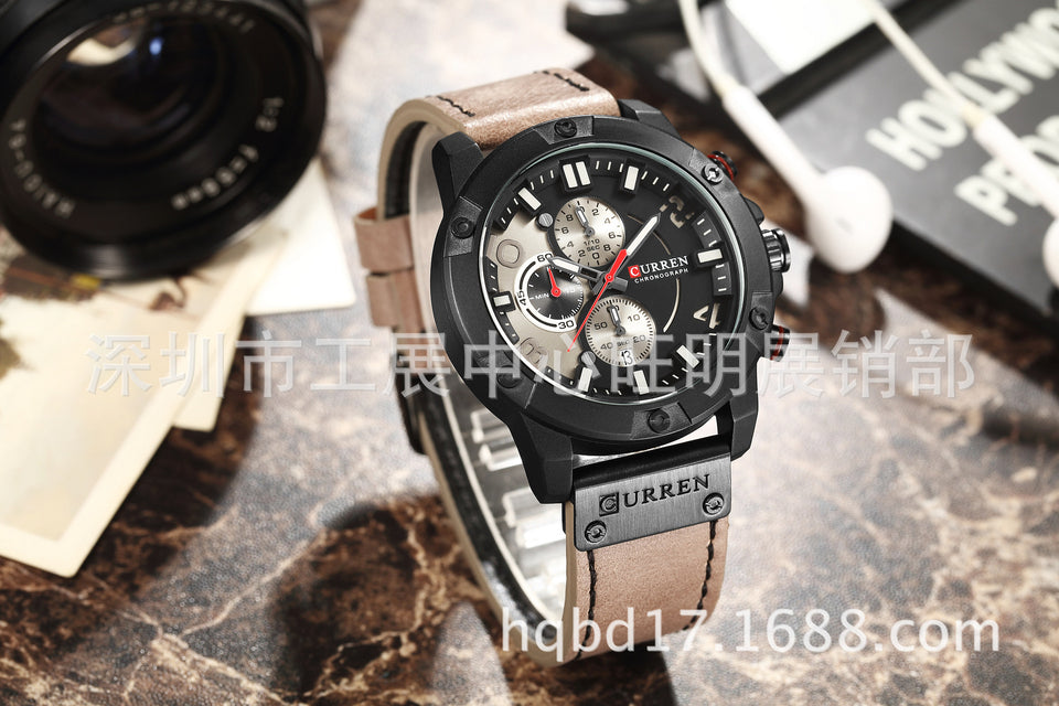 CURREN 8285 Leather Business Watch
