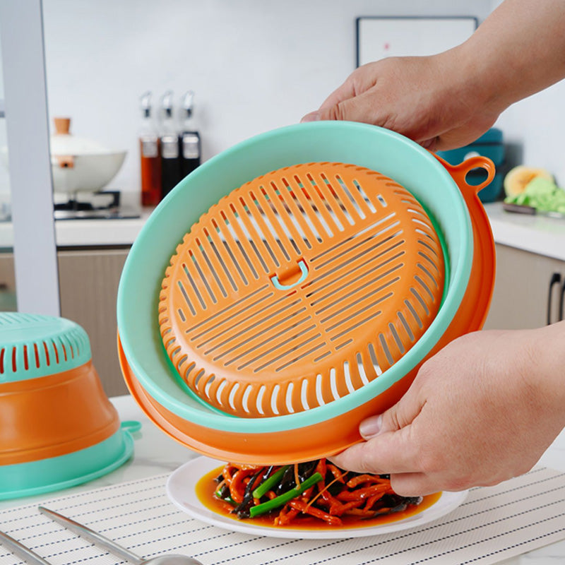 Collapsible Household Food Cover Vegetable Draining Basket