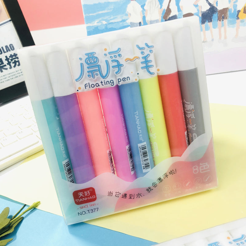 8 Colors Magical Water Painting Floating Ink Pens