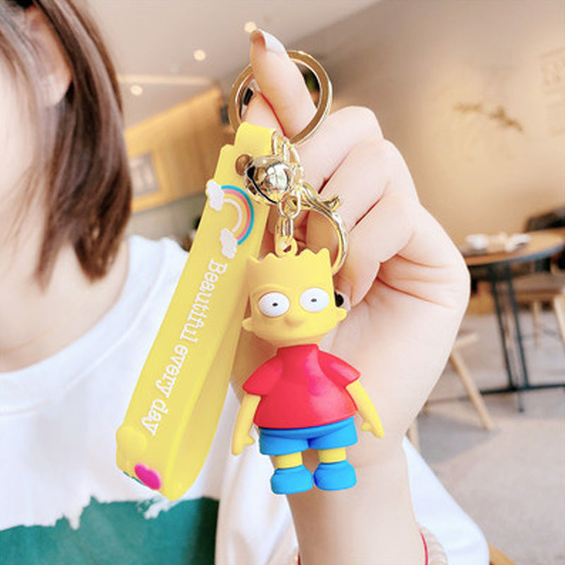 Simpsons Cartoon Anime Doll Pendant Keychain